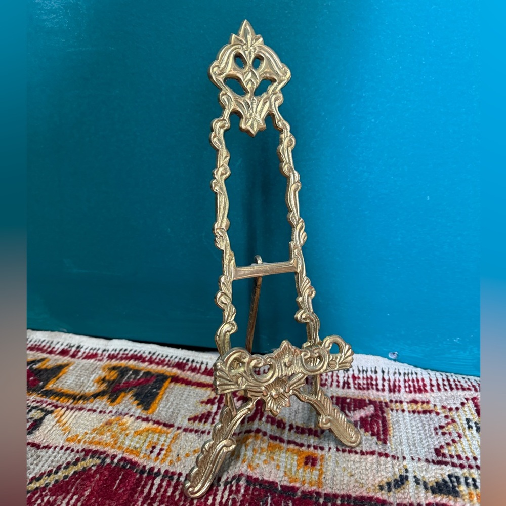 Vintage Small Brass Easel Perfect